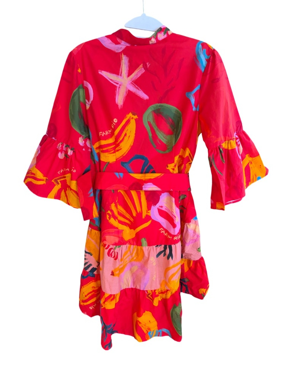 Farm Rio NWT Mixed Fruits Ocean Mini Dress Women’s Size S - Picture 5 of 7